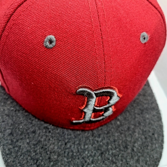 **RARE** BOSTON RED SOX New Era 59Fifty Fitted 7 1/4 RED/GREY 100% Wool Crown - Picture 10 of 11